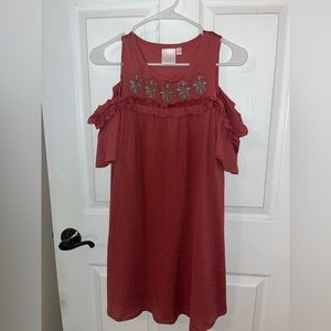 Pink Embroidered Summer Dress